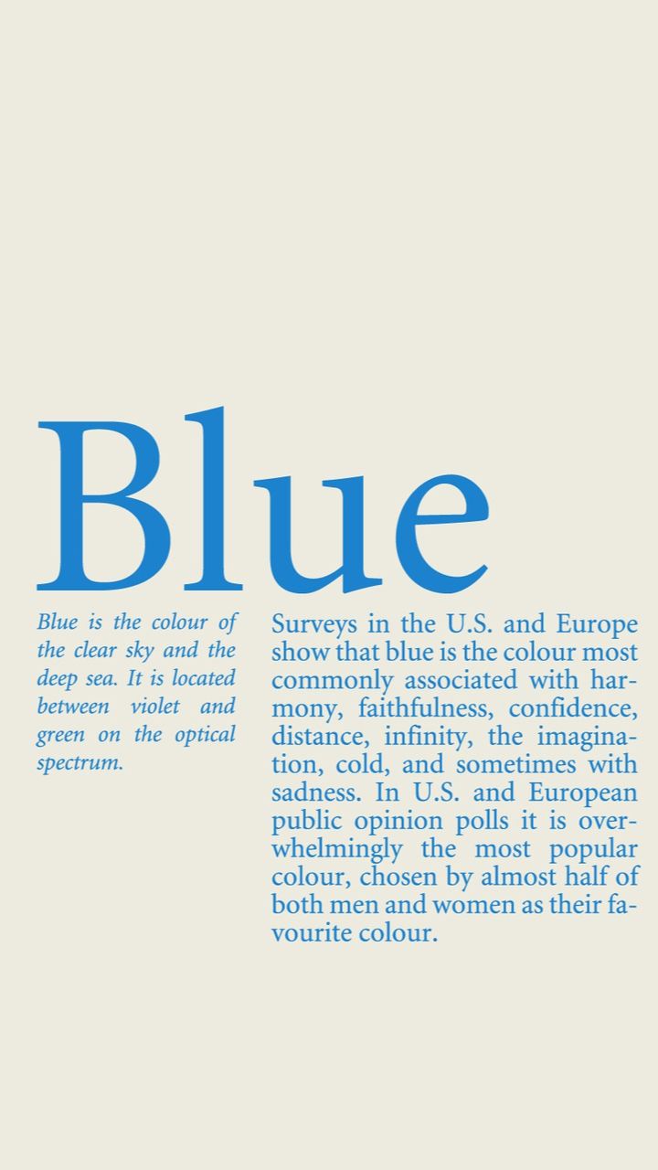 Description of the color blue